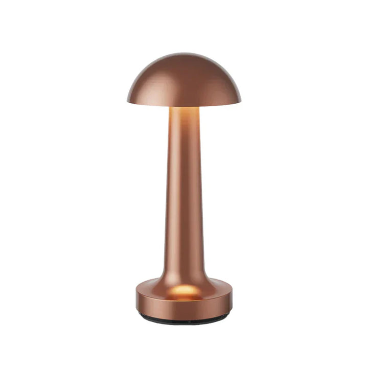 Bronzefarbene Tischlampe, pilzförmig, für Restaurantbar, modernes Design, LED-Beleuchtung.