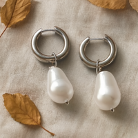 Retro-Kreisperlen | Vintage-Kreisperlen Ohrringe