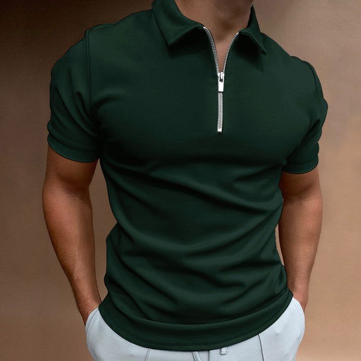 Modernes Slim Fit Polo mit Reißverschluss (1 Kaufen, 1 Gratis) - VestoZip Herren-Polo