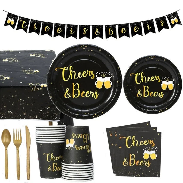 Einweg-Partygeschirr Set „Cheers & Beers“ (für 16 Gäste) – CheersSet Oktoberfest 2025