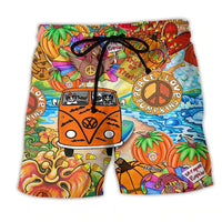 Herren Schwimmshorts mit Graffiti-Print – NovaBay