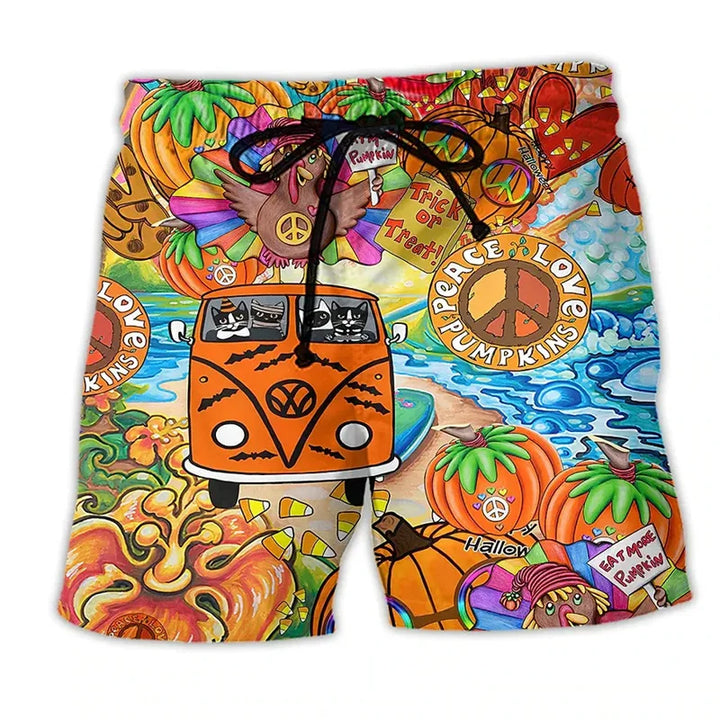Herren Schwimmshorts mit Graffiti-Print – NovaBay