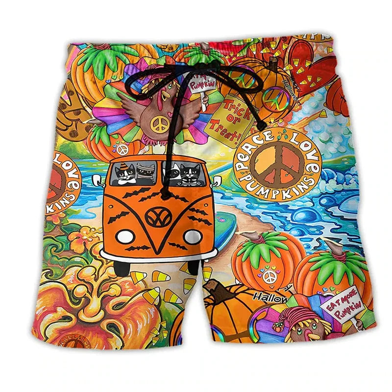 Herren Schwimmshorts mit Graffiti-Print – NovaBay