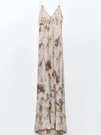 Rückenfreies Sommerkleid mit tiefem V-Ausschnitt – Selene