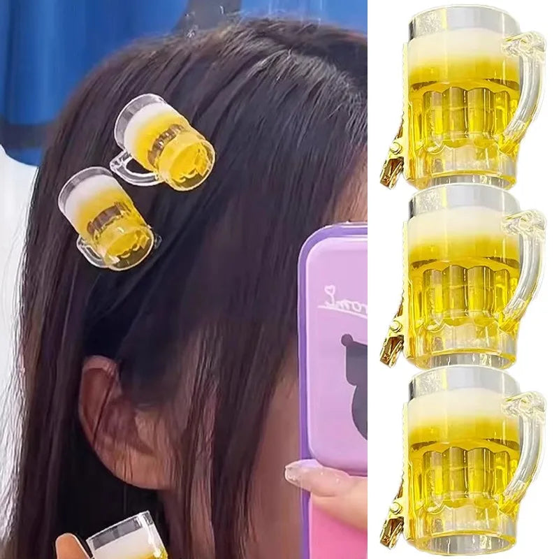 Haarspangen Set im Bierkrug-Design (6er-Set) – SchaumSpangen Oktoberfest 2025