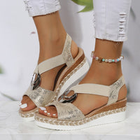 Sleehak Sandalen met Slangenprint – Viperra