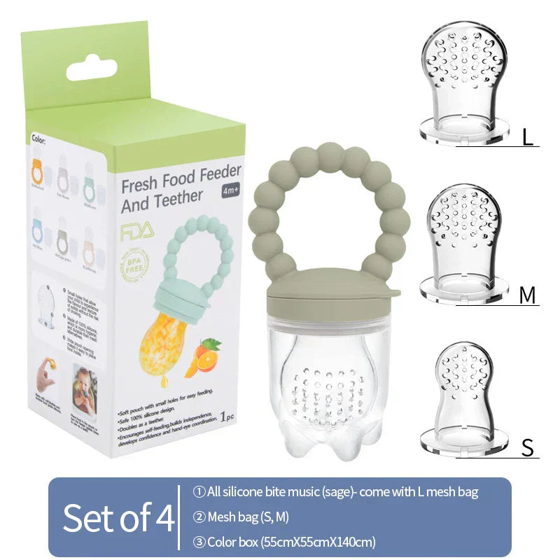 Frucht-Schnuller für Babys – Sicheres Kauen & Selbstständiges Essen lernen (1+1 GRATIS Aktion)