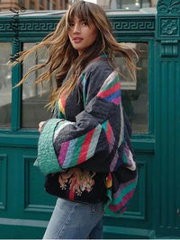 Gestreifte Damenjacke für den Herbst – Amélie