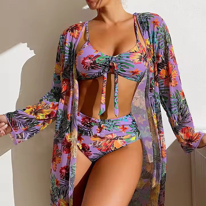 Bikiniset mit Hohem Bund und Cover-up – Amira