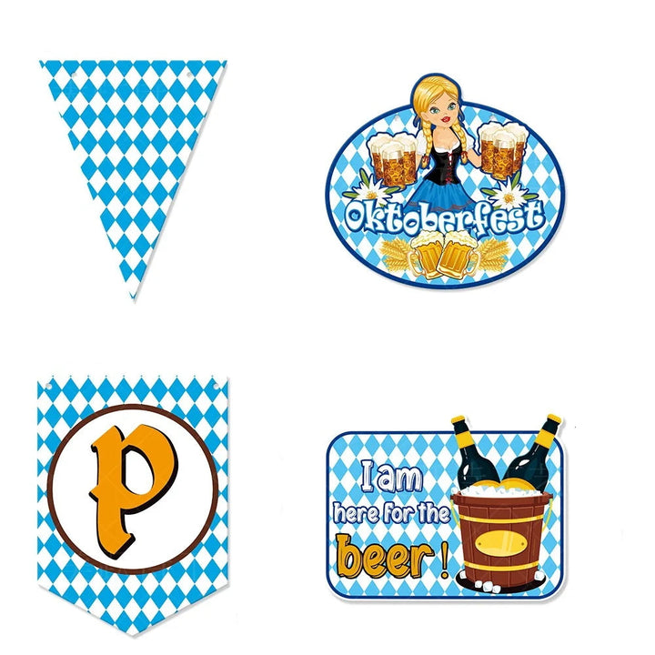 Papier-Wimpelgirlande im Oktoberfest-Design – WimpelFreude Oktoberfest 2025