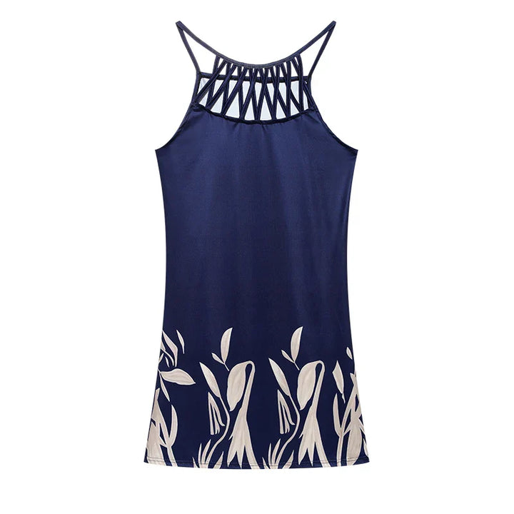 Trendiges Sommer-Tunikakleid mit Ethno-Print & Spaghettiträgern – Kiara