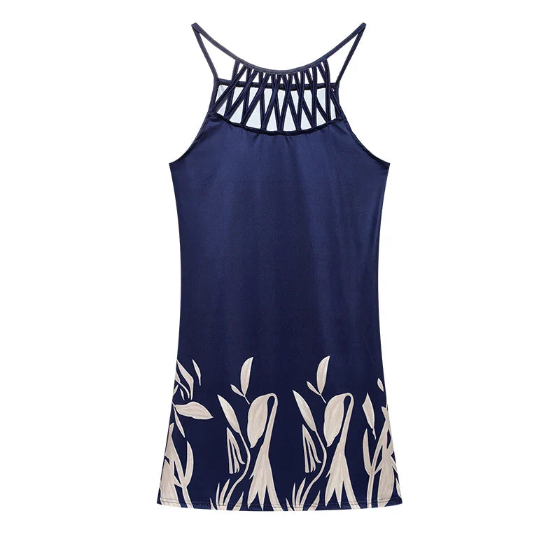 Trendiges Sommer-Tunikakleid mit Ethno-Print & Spaghettiträgern – Kiara