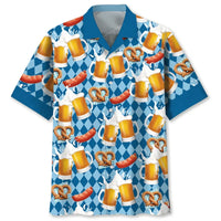 Hawaii-Hemd mit Bier- & Brezn-Muster – FeierLaune Oktoberfest 2025