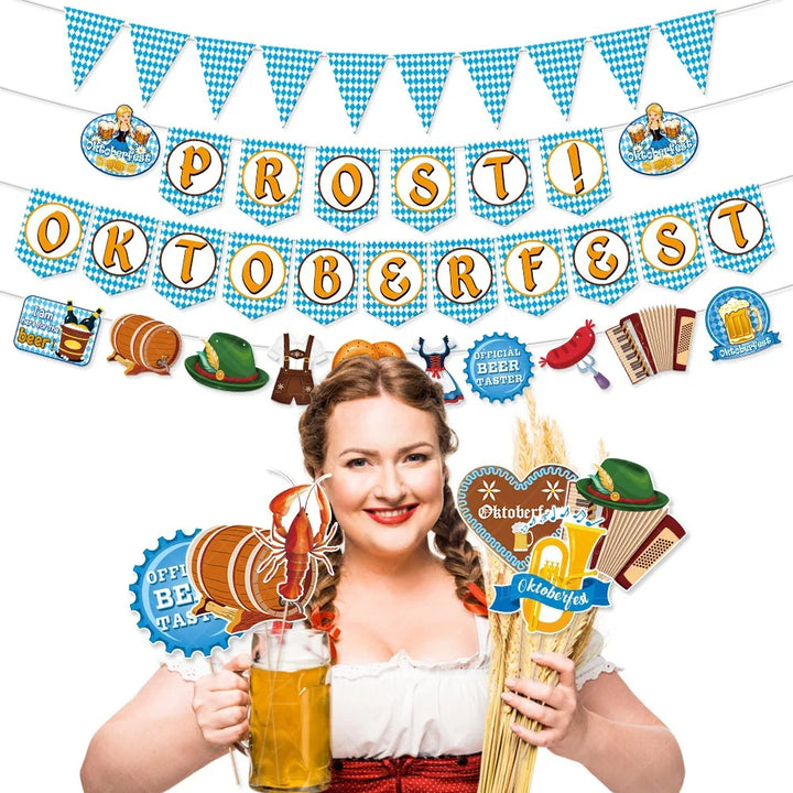 Papier-Wimpelgirlande im Oktoberfest-Design – WimpelFreude Oktoberfest 2025