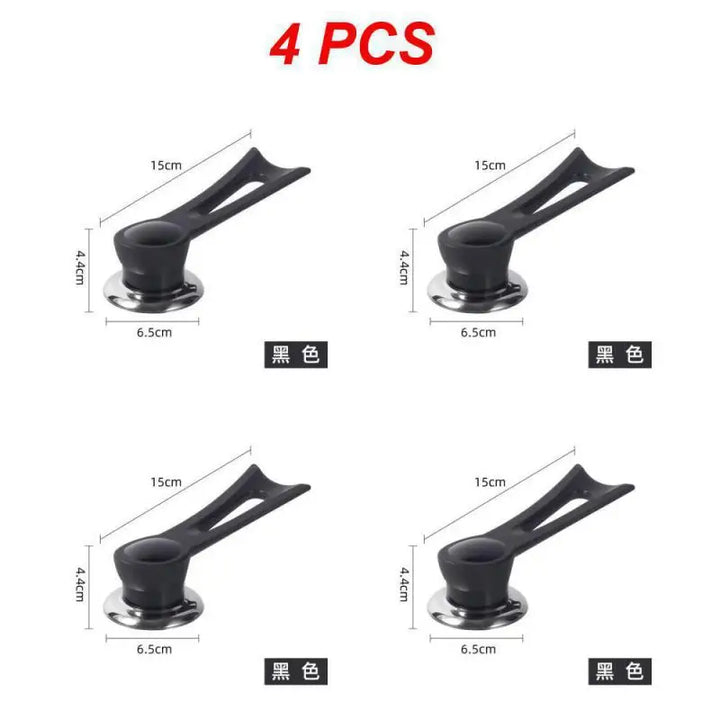 4 schwarze Möbelfüße, 15 cm, Metall, Möbelzubehör, Set aus 4 Stück, robust und langlebig.