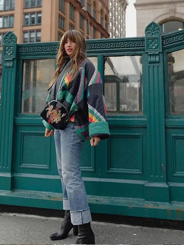 Gestreifte Damenjacke für den Herbst – Amélie