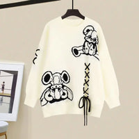 Zweiteilige Damen Set mit Pullover und weitem Hosenstil – Valeria