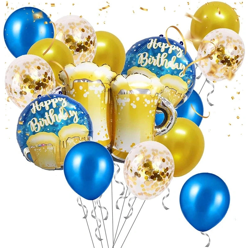 Ballon-Set im Bierkrug-Design (16-teilig) – ProstBallon Oktoberfest 2025