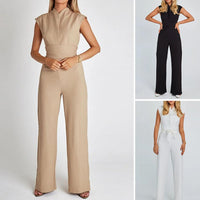 Luftiger Damen Jumpsuit mit Weiten Beinen und V-Ausschnitt – Maribel