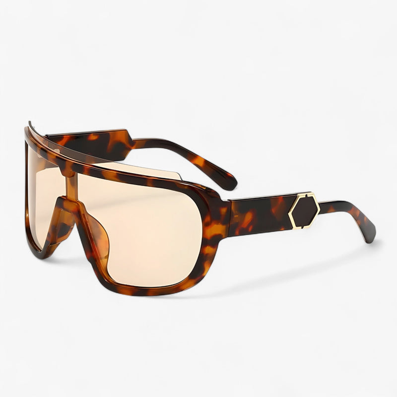 Oversized Monoblock Wraparound Sonnenbrille – Auron