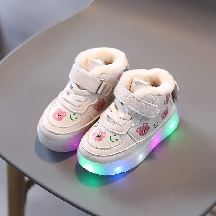 Herbstleuchtende Kinder-LED-Sneaker mit Komfortsohle – HerbstGlimmerStep