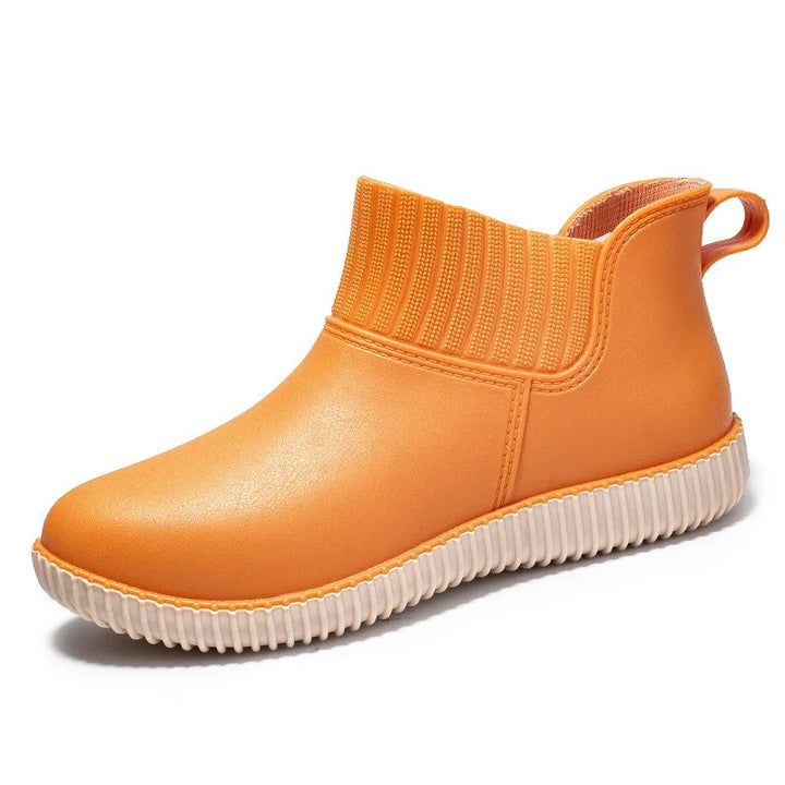 Damen Regenstiefeletten wasserdicht mit gestricktem Schaft & Antirutschsohle – Liora