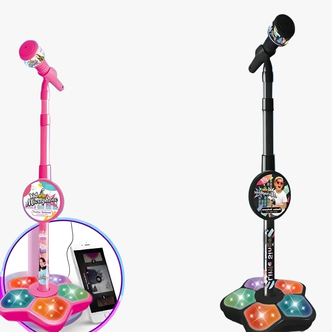 Kinder-Mikrofon mit höhenverstellbarem Ständer – KlangSpaß Bühne