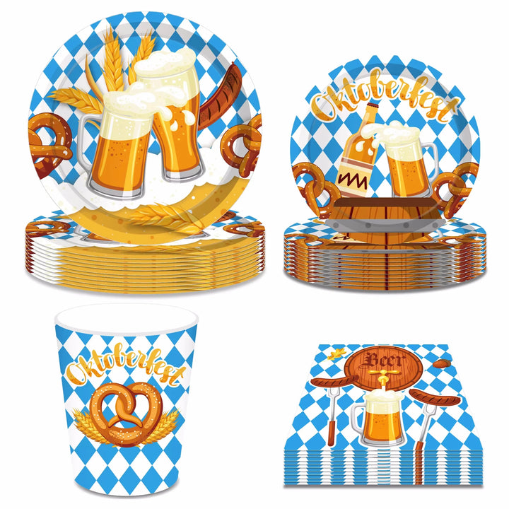 Einweg-Partygeschirr Set im Oktoberfest-Design – WeizenFreude Oktoberfest 2025