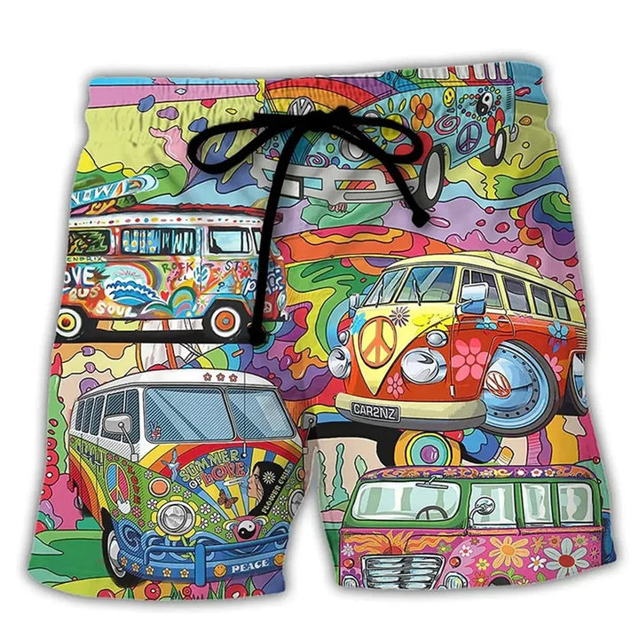 Herren Schwimmshorts mit Graffiti-Print – NovaBay