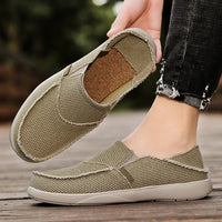 Leichte Canvas-Slipper für Herren | Atmungsaktive Herbst-Espadrilles - Niko