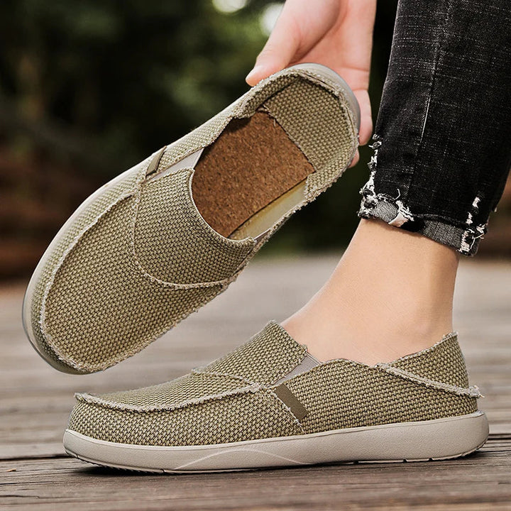 Leichte Canvas-Slipper für Herren | Atmungsaktive Herbst-Espadrilles - Niko