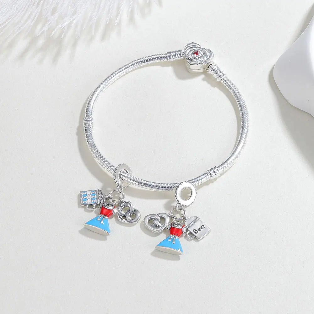 Silberne Armbandanhänger – HerzGlanz Oktoberfest 2025