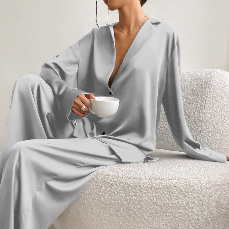 Satin-Pyjama-Set – Isabella Herbstzauber Edition