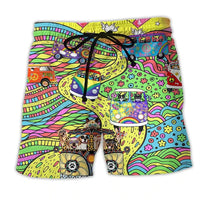 Herren Schwimmshorts mit Graffiti-Print – NovaBay