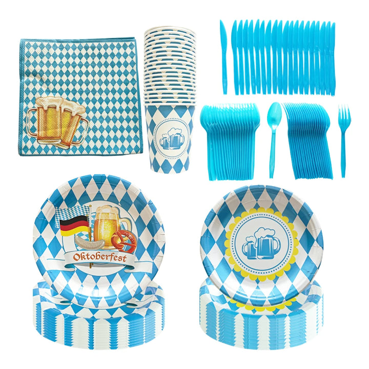 Einweg-Partygeschirr Set im Oktoberfest-Design – ProstPaket Oktoberfest 2025