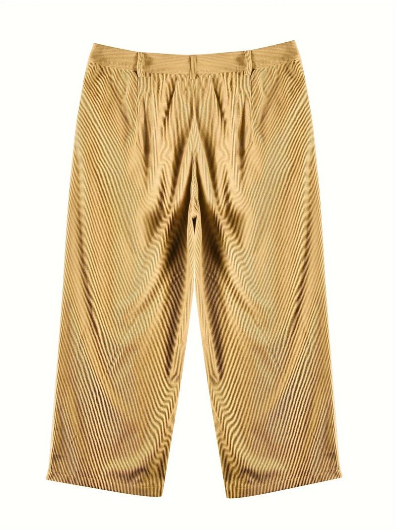 Damen Cordhose mit hoher Taille und geradem Schnitt – Elvira