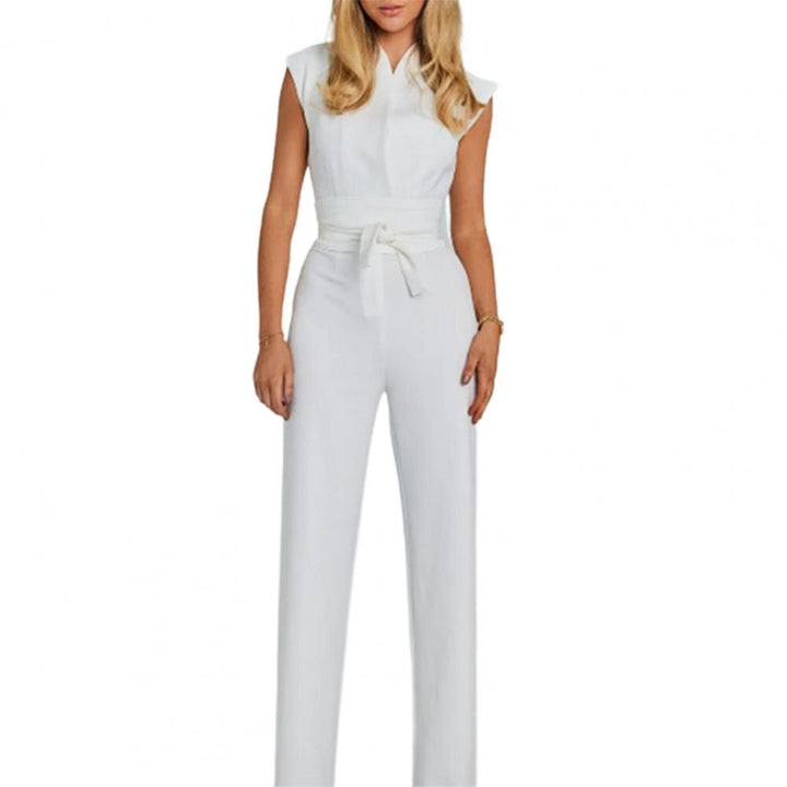 Luftiger Damen Jumpsuit mit Weiten Beinen und V-Ausschnitt – Maribel