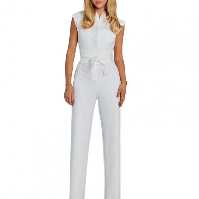 Luftiger Damen Jumpsuit mit Weiten Beinen und V-Ausschnitt – Maribel
