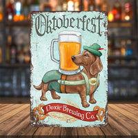 Vintage Metallschild – WiesenDackel Oktoberfest 2025