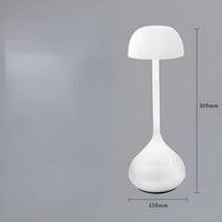 Weiße LED-Tischlampe, modern, 300mm hoch, minimalistisches Design, energiesparend.