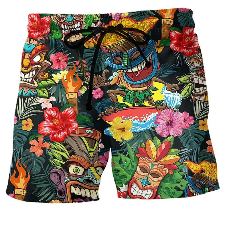 Herren Schwimmshorts mit Graffiti-Print – NovaBay