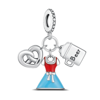 Silberne Armbandanhänger – HerzGlanz Oktoberfest 2025