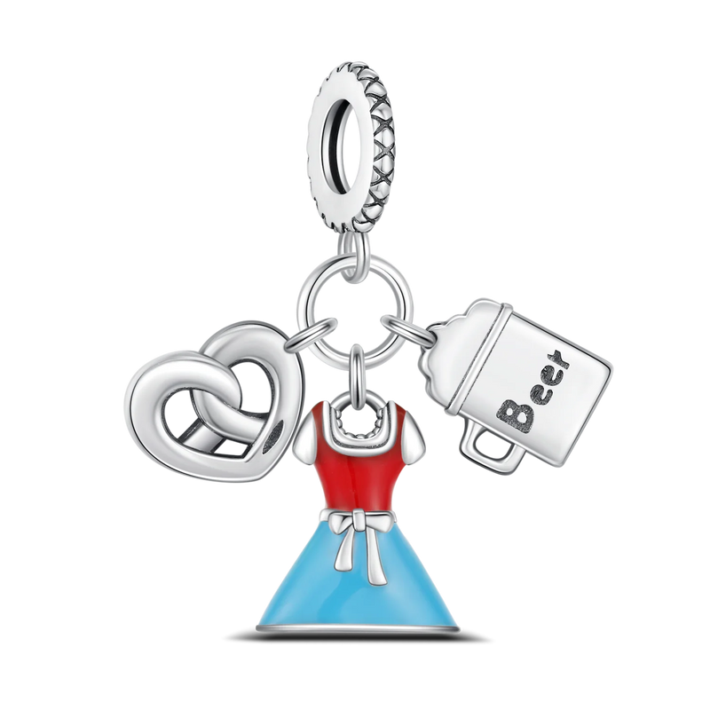 Silberne Armbandanhänger – HerzGlanz Oktoberfest 2025