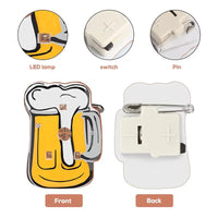 LED Anstecknadeln Bierkrug – LichterFreude Oktoberfest 2025