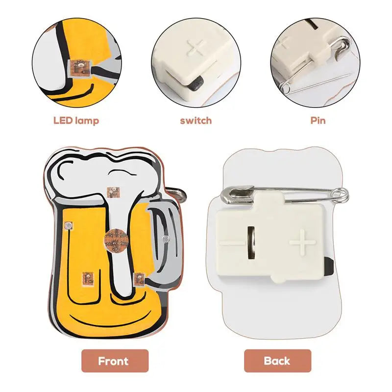 LED Anstecknadeln Bierkrug – LichterFreude Oktoberfest 2025