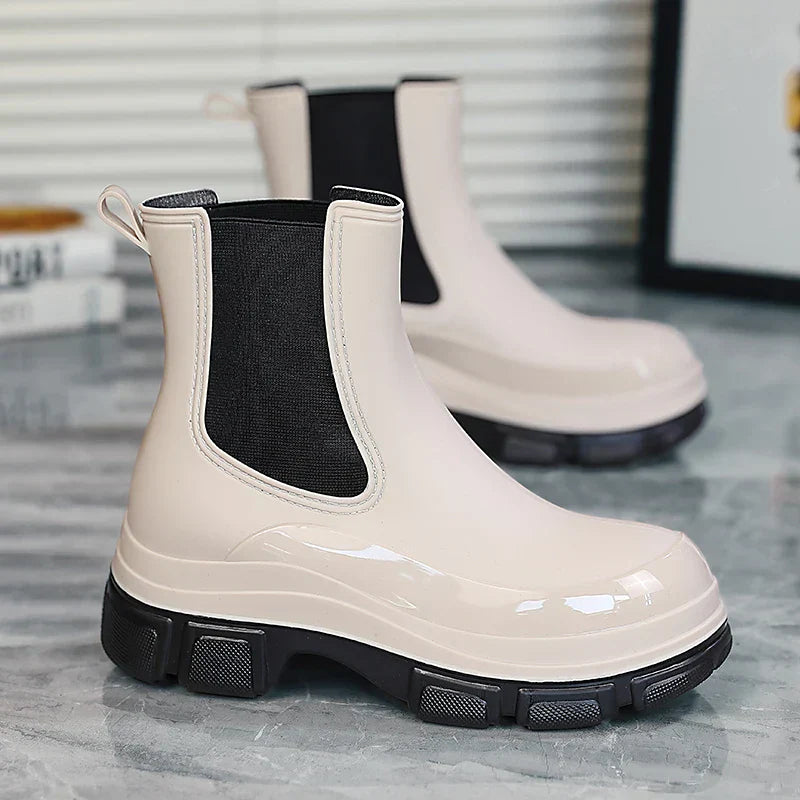 Damen Chelsea-Regenstiefel mit Chunky Platformsohle – Elara