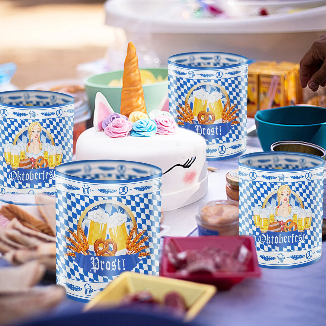 Tisch-Laternen Set im Oktoberfest-Design (12 Stück, 1+1 gratis) – LampenFreude Oktoberfest 2025