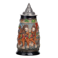 Bierkrug mit Relief & Zinndeckel (0,8 L) – GaudiKrug Oktoberfest 2025