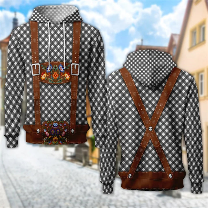 3D Trachten Hoodie mit Bierkrug-Print – ProstZeit Oktoberfest 2025
