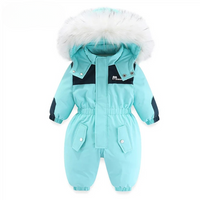 Baby-Winteroverall mit Kapuze, wasserdicht und warm gefüttert – Mila Winterzauber Edition